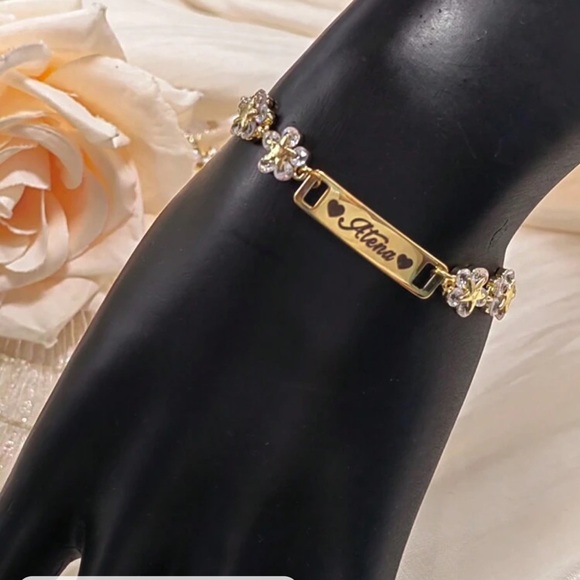 *Pre-Order*Valentine's Day special Custom 18k gold plated customized bracelet - Picture 4 of 16